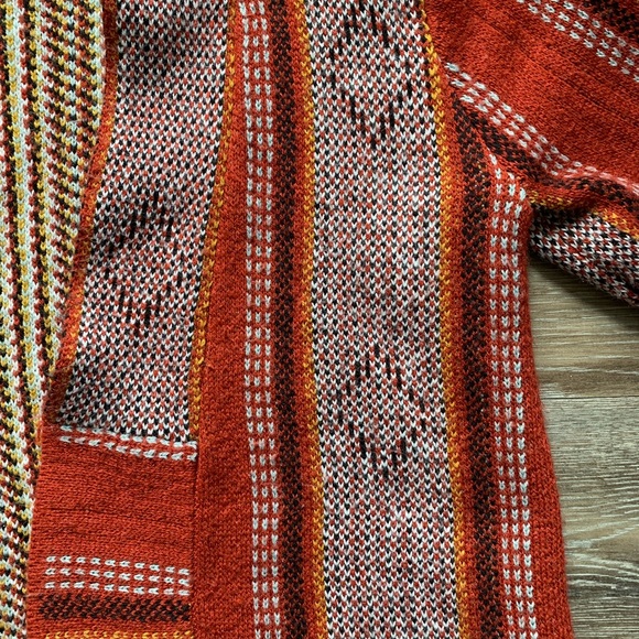 Stone Row Anthropologie Orange Open Front Sweater S - Picture 2 of 7